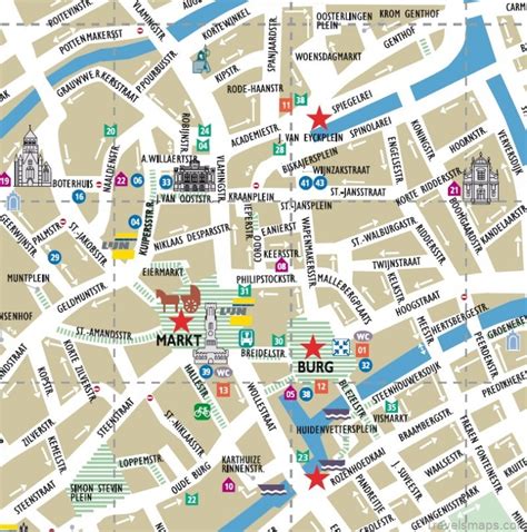 map of bruges centre.